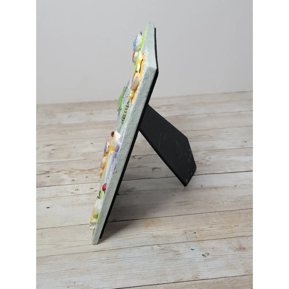 Vintage Dragonfly‎ Butterflies Ladybug Grasshopper Picture Frame Free Stands NWT